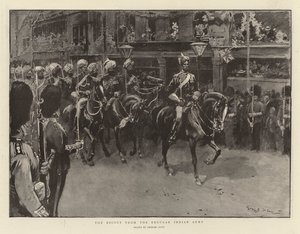 De escorte van het reguliere Indiase leger
